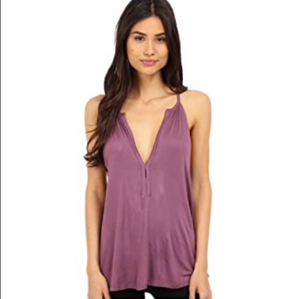 Mauve V-neck tank